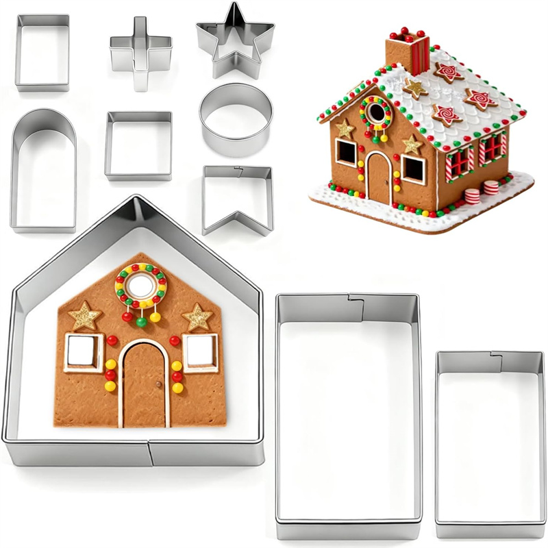 Home Fragrance Gingerbread - 3D Christmas Gingerbread House Cookie Cutters