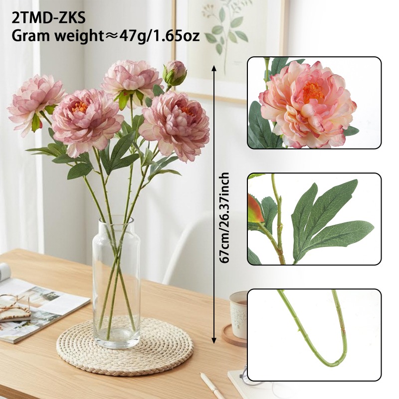 4 pieces of simulated peonies, - Home Fragrance Edg recension och pris
