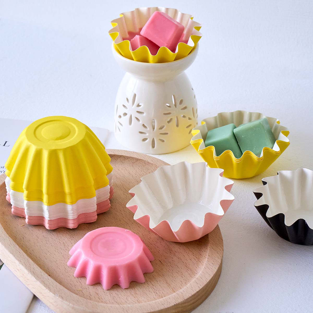 10pcs Wave Edge Wax Coated Pap - Home Fragrance Edg recension och pris