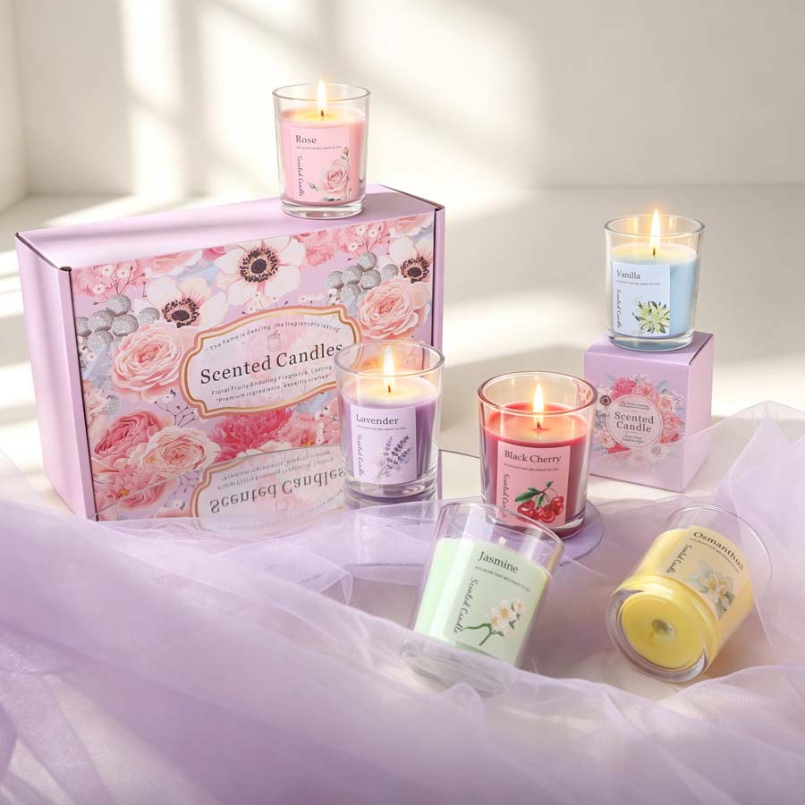 Aromatherapy Scented Candle Gi - Home Fragrance Set Gift recension och pris
